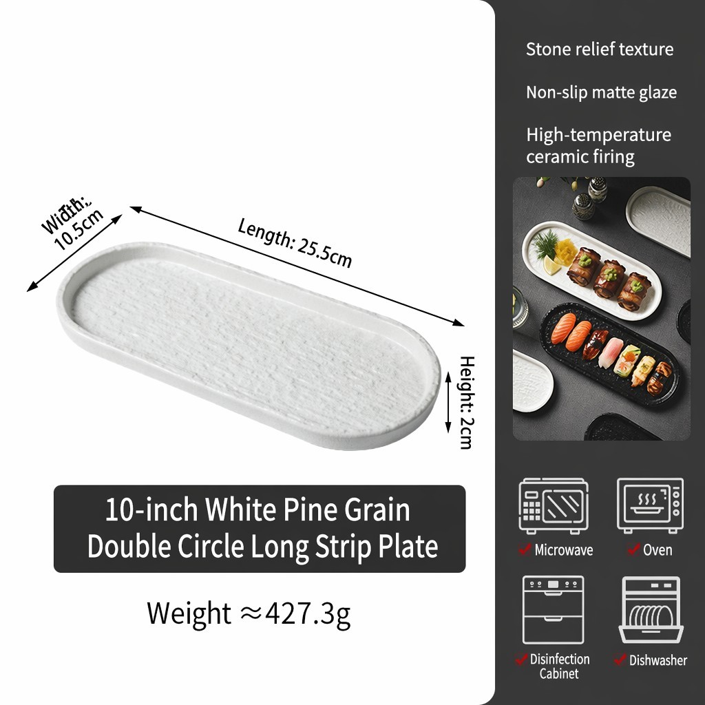 10 inch oval Plate white