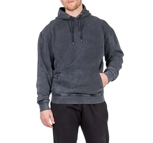 Acid Washed Fleece Hood For Men <b>Workout</b> Hoodie Vintage Acid Wash Blank Custom Knitted <b>Hoodies</b> 2027 - Product Image 1