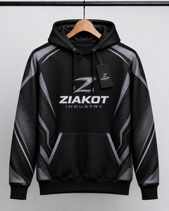Sweat-shirt à capuche de football noir-gris personnalisé, le plus vendu de l'industrie, vente en gros directe - Product Image 2