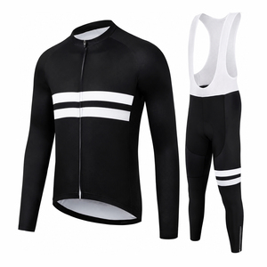 Custom Mens Long Sleeve Cycling Jersey & Bib Tights Set Breathable Quick Dry <b>Road</b> Bike Apparel OEM ODM Cycling Wear Manufacturer - Product Image 6