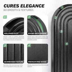 Set di 2 Vasi da Parete Moderni in Legno di Pino Rustico, Decorazione Boho per la Casa, Fioriere Intelligenti per Piante da Interno, Decorazione da Parete Sospesa C - Product Image 3