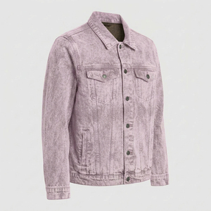 OEM Men's Casual Outerwear Oversized <b>Denim</b> Button-Up <b>Coat</b> with Cotton Filling and Waterproof Feature for Winter <b>Denim</b> Jacket - Product Image 6