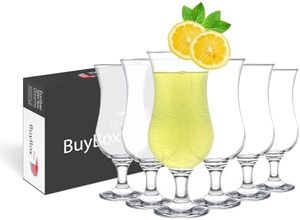 Nouvelles coupes à cocktail incurvées en verre Hurricane 380 ml pour les cocktails, les jus, la bière et le service de bar, vaisselle pour restaurants et cafés - Product Image 5