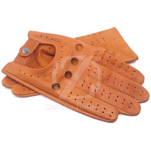 Gants de conduite en cuir antidérapants à sangle de poignet réglable, confortables toutes saisons, en promotion en ligne - Product Image 3