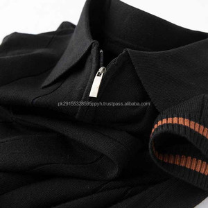 T-shirt Homme Semi-Zip à Col Rabattu et Manches Courtes, Couleurs Contrastées, Personnalisable, Respirant, Compression Rapide, Grande Taille, Style Urbain - Product Image 3