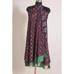 Women's Vintage Floral Silk Wrap <b>Skirt</b> Handmade Unique <b>Boho</b> Fashion Natural Waist Ankle-Length All Season - Product Image 3