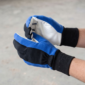 Heavy Duty Durable Synthetic <b>Leather</b> Mechanic <b>Gardening</b> <b>Gloves</b> Anti-Slip Heat Resistant Breathable Powder-free Outdoor - Product Image 3