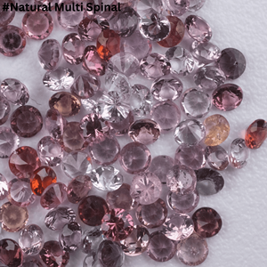 Venta al por mayor de espinela natural multicolor facetada de forma redonda, piedra preciosa suelta para la fabricación de joyas, tamaño pequeño de 1 mm a 3 mm. - Product Image 4