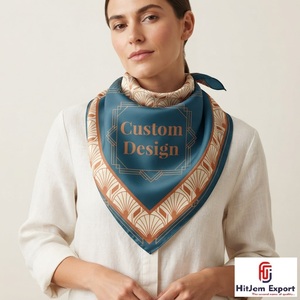 Pañuelo de Seda Cuadrado Personalizado de Primera Calidad, Hiyab, Chal, Envoltura para la Cabeza, Marca Privada, Fabricante Textil OEM ODM - Product Image 3