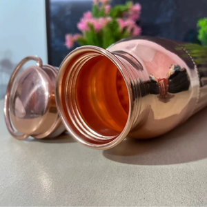 <b>Copper</b> <b>Drinking</b> <b>Bottle</b> Flask-Eco-Friendly Classic Design for Yoga Gym & Fitness Water Use - Product Image 3