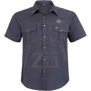 Camisas de Trabajo de Seguridad para Soldadura, Resistentes al Fuego, FRC, Manga Corta, Algodón, NFPA2112 CAT2, Protección Contra Vapores, 300-500 °C - Product Image 1