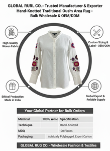 Chemisier brodé uni à manches longues pour femme, style décontracté bohème, en popeline légère anti-plis, coton, mode printemps-été - Product Image 5