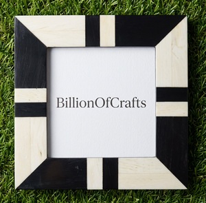 BillionOfCraft Square Bone Resin Photo Frame Handmade Modern Decorative <b>Picture</b> <b>Holder</b> for Home Office Display - Product Image 3