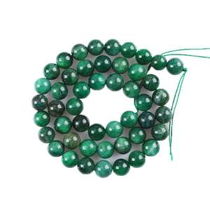 Perles rondes lisses en azurite verte naturelle, multicolores, pour la fabrication de bijoux, bracelets, colliers, accessoires DIY - Product Image 4