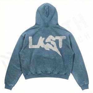 Sudadera con Capucha Personalizada con Logotipo, Gruesa, de Poliéster y Algodón, para Hombre, Talla Grande, Invierno, Bordada, Lisa, Teñida, Color Personalizado, Cálida - Product Image 2