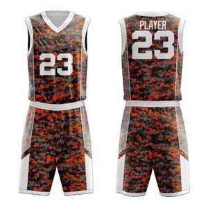 Uniforme de Baloncesto para Hombre, 100% Poliéster, Tela Suave, Colores Atractivos, Conjunto Completo Estampado, Buena Calidad, Hecho para Sublimación - Product Image 1
