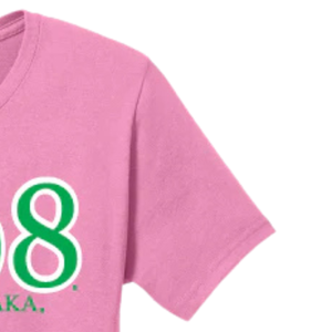 Camiseta bordada AKA Founding Year 1908, camiseta rosa de algodón de primera calidad con cuello redondo, manga corta, suave, transpirable, informal, unisex - Product Image 2