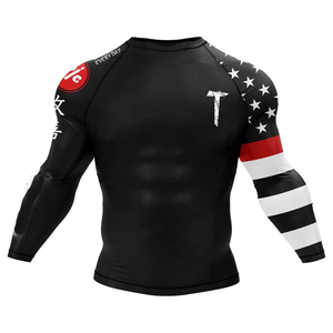 เสื้อรัดกล้ามเนื้อแขนยาวสำหรับฝึกซ้อม MMA ยูนิเซ็กซ์ ระบายอากาศ แห้งเร็ว สำหรับกีฬาต่อสู้ โดย TANAZAINRA - Product Image 3