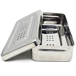 Boîte de Stérilisation Dentaire Chirurgicale Perforée 7x3x1.5 en Acier Inoxydable OEM ODM Réutilisable Autoclavable pour Kit d'Instruments de Haute Qualité - Product Image 1