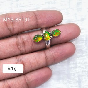 Anillos de Plata de Ley 925 con Ópalo Aura de Excelente Calidad, Hechos a Mano, con Piedras Preciosas, Anillos de Plata 925 al por Mayor, Joyería Fina de Plata al por Mayor - Product Image 1