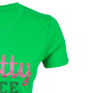   Camiseta Verde Bonita para Mujer, Manga Corta, Cuello Redondo, Informal, con Gráfico Inspirado en Hermandades, Suave y Cómoda para el Día a Día - Product Image 4