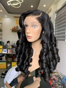 Extensiones de cabello humano Remy virgen vietnamita con textura hinchable mágica al por mayor, estilos de rizos, paquetes de malla única de encaje HD, materia prima - Product Image 3