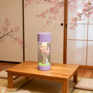 Lampada Notturna Ricaricabile Personalizzata a Forma <span class=keywords><strong>di</strong></span> Albero <span class=keywords><strong>di</strong></span> Ciliegio, Luce LED Portatile in ABS, Luce Bianca Calda Dimmerabile, Decorazione per Camera da Letto, Batteria Inclusa - Product Image 2