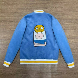 Custom High Quality Leather Sleeves flat Chenille Patch Embroidery Letterman Bomber Wool Blend Varsity <b>Jacket</b> for men - Product Image 6