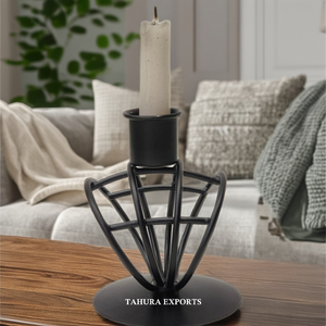 Portavelas decorativo compacto clásico 2025 con estructura de alambre artístico Ideal para mesas acentos de esquina elegantes o acogedores - Product Image 1