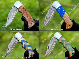 Cuchillos Plegables EDC de Cobre Damasco, Grado Industrial, Hechos a Mano, Profesionales, 58 HRC, Afilados como una Navaja, OEM/ODM, Personalizables, Venta al Por Mayor - Product Image 2