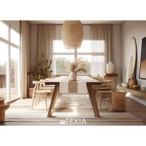 Boho 72-Inch Table Runner Tassels Thanksgiving/Fall/Christmas Home Decor Pottery Barn Furniture Style Rustic Farmhouse Touch - Product Image 4