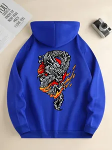 Sudaderas con estampado gráfico de estilo urbano para hombre, hip hop, hombros caídos, estilo oversized, tops de moda, diseño de diseñador, venta al por mayor. - Product Image 2