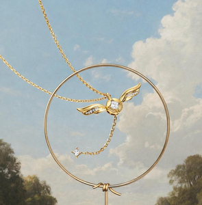 Collar de Diamantes con Corte Princesa en Oro Amarillo de 18K, Diseño Harry Potter, Hecho a Medida por ANSTER Factory, para Fiestas, Cumpleaños, Uso Diario, Regalo para Mujer - Product Image 1