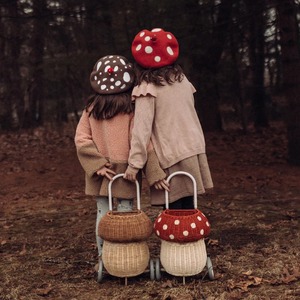 Rattan Mushroom Luggy Handmade Storage Basket Wholesale eco-friendly Made in Vietnam Ready To Ship - Product Image 4