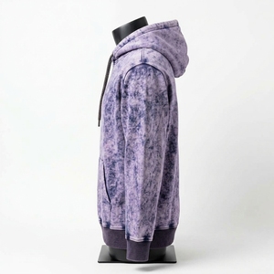 Service OEM – Sweat à capuche personnalisé délavé à l'acide, 100 % coton respirant, pour homme, hiver - Product Image 3