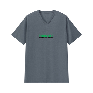 เสื้อยืดคอกว้างแขนสั้นทรงปกติสำหรับผู้ชายจาก Abbas Industries ผลิตจากผ้าเจอร์ซีย์คอตตอน 100% พิมพ์ลายตัวอักษร สไตล์ลำลอง - Product Image 1