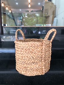 Ensemble complet de 3 paniers ronds en jacinthe d'eau avec poignée, panier organisateur naturel de qualité supérieure, écologique - Product Image 3