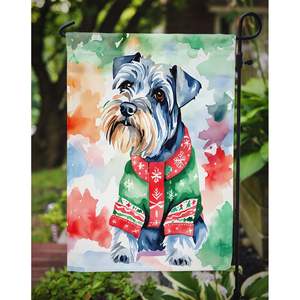 Schnauzer Christmas <b>Garden</b> <b>Flag</b> Multicolor Decorative Mailbox <b>Flag</b> and Patio Artwork for Yard & Lawn for Flower Beds - Product Image 3