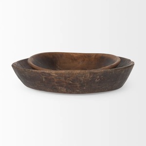 ชุดชามไม้ทำมือ ดีไซน์วินเทจ สำหรับเสิร์ฟอาหาร ตกแต่งบ้าน - Product Image 1