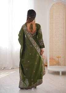 Ramdev Trading New Fashionable <b>Indian</b> Pakistani <b>Top</b> Selling Latest Designer Natural Waistline Women Salwar Kameez Traditional - Product Image 6