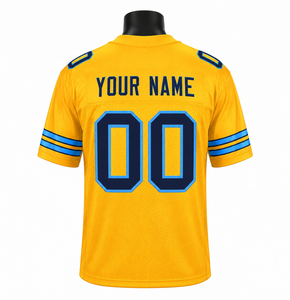 Maillot de football américain unisexe personnalisé de haute qualité, léger, écologique, respirant, en tissu mesh, col en V, performance - Product Image 3