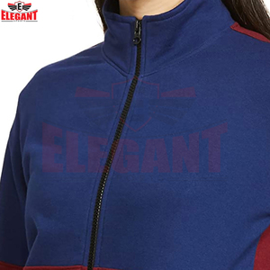 2026 <b>Make</b> <b>Your</b> <b>Own</b> New Arrival Navy Burgundy Zip Jacket Jogger Set Custom Logo Casual Sportswear Women Tracksuits - Product Image 5