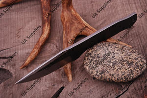 Couteau utilitaire de camping et d'extérieur à lame pleine en acier au carbone 1095, fait main, style industriel, pointe tombante, support OEM/ODM - Product Image 4