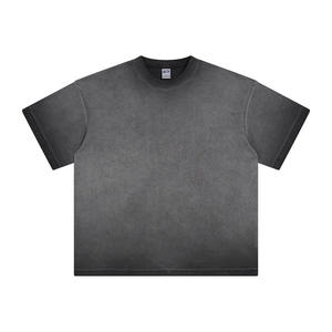 T-shirts personnalisés sérigraphiés effet délavé 2026 – Nouveau design, coupe oversize courte, légers et respirants, idéaux pour l'automne - Product Image 1