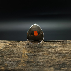 Vintage Carnelian Gemstone <b>Ring</b> Natural Orange Stone Jewelry Antique Style <b>Statement</b> <b>Ring</b> Gift for Her - Product Image 4
