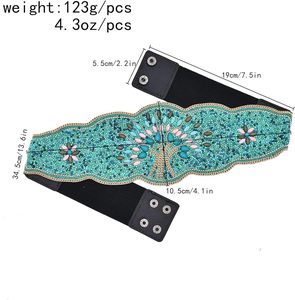 Ceinture brodée de qualité supérieure à prix abordable pour femme, élégante, pour Saree, Lehenga, Kurti et occasions festives, avec broderie artisanale - Product Image 6