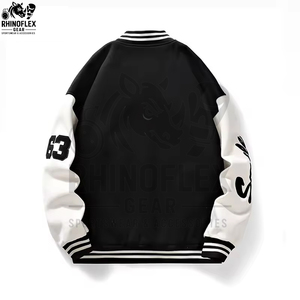 Veste de baseball bomber varsity personnalisée de haute qualité avec broderie chenille et manches en cuir pour homme – Style urbain direct - Product Image 4