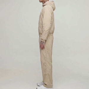 OEM/ODM Premium Quality Streetwear <b>Crop</b> <b>Top</b> Fit Windbreaker Set Custom Printed Logo Solid Color Windproof Sweatsuit <b>For</b> <b>Men</b> - Product Image 2