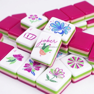 In Stock Luxury rose red 160 Acrylic American Mahjong Tiles Travel mahjong Set miss mahjong tiles Club mahjong set - Product Image 1