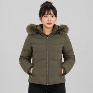 Jacket Warm Winter Bubble Puffer Coat Quilted Insulated Outerwear Lightweight Hooded Jacket Stylish Casual Clothing Women - Product Image 1